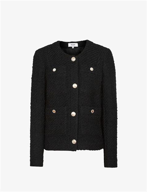 chanel black jacket copy